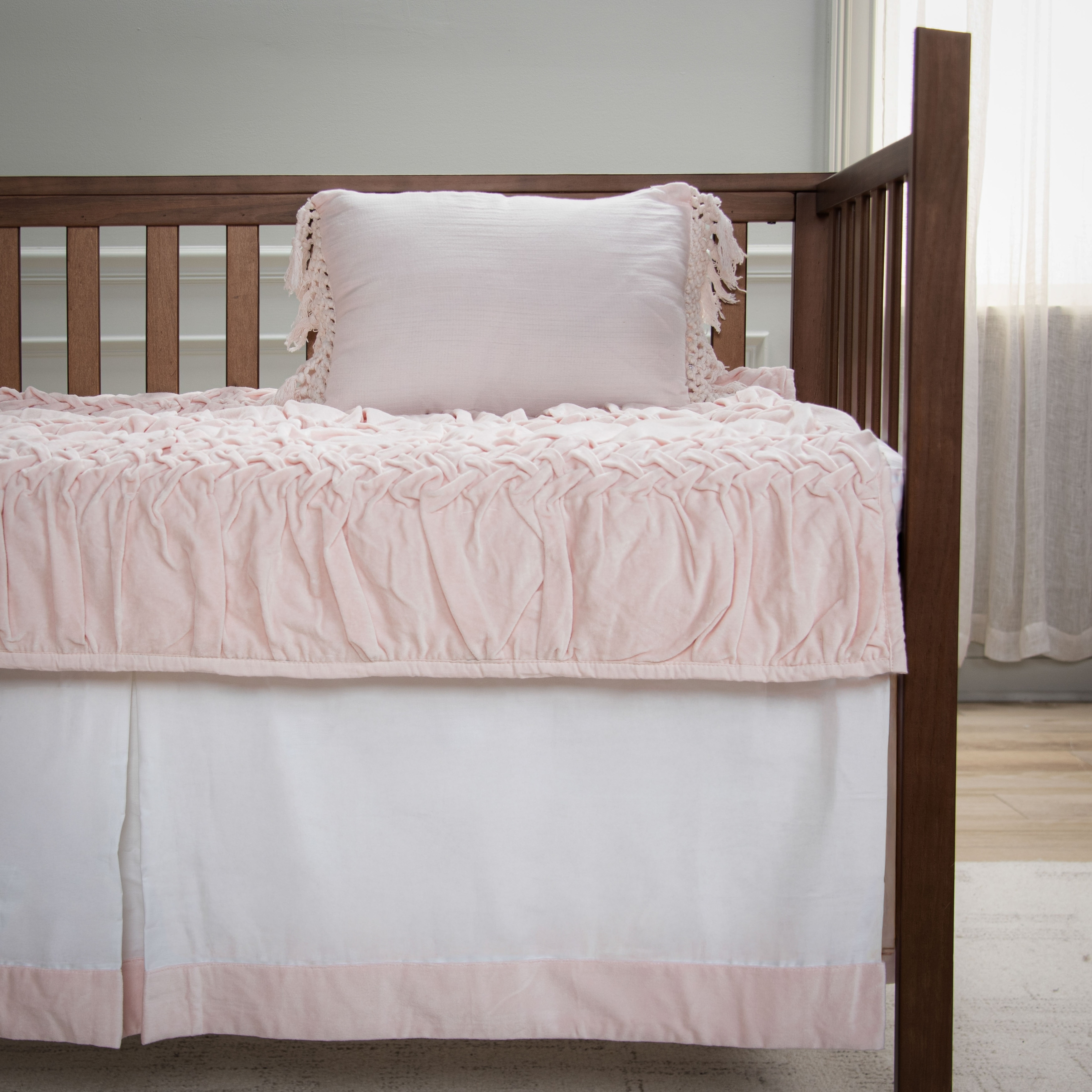 Rizzy Home Elle Smocked Accent Crib Quilt - 38" X 50"