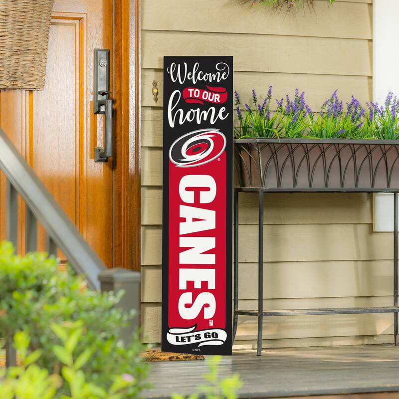 47" Double Sided Seasonal Porch Leaner, Carolina Hurricanes - 47" x 11.25"