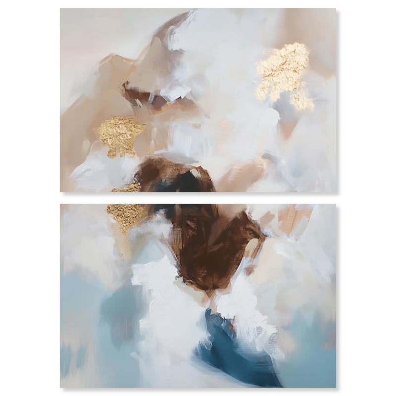 Earth's Palette I Canvas Set of 2 by Art Remedy, Gallery Wrapped - 36" x 24"