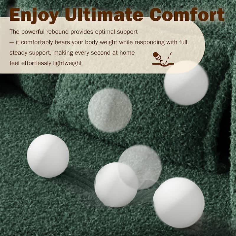 Convertible Floor Sofa with Teddy Fabric, Twin Mattress & No Assembly