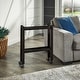 preview thumbnail 10 of 27, Dolores Wood Finish Folding Bar Cart with Two Detachable Trays by iNSPIRE Q Modern