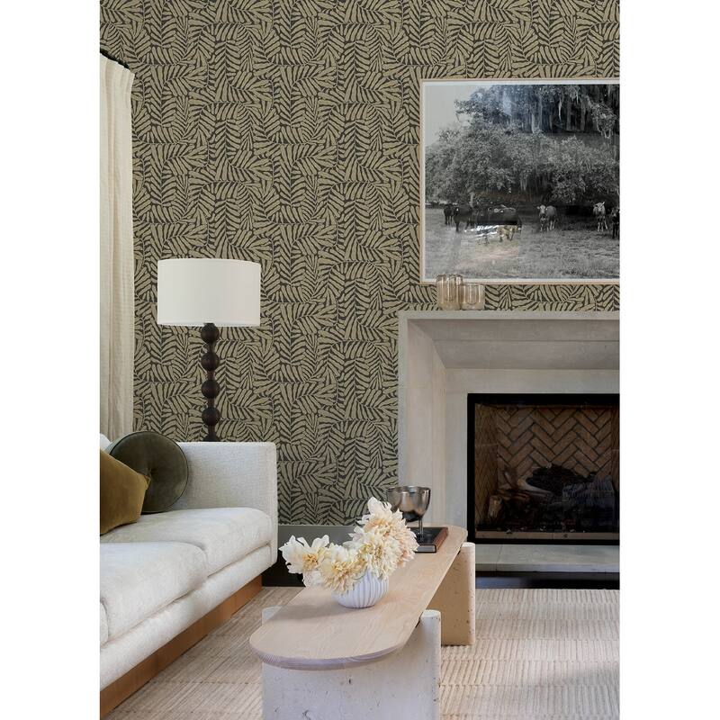 A-Street Prints Gabriel Bronze Fern Wallpaper