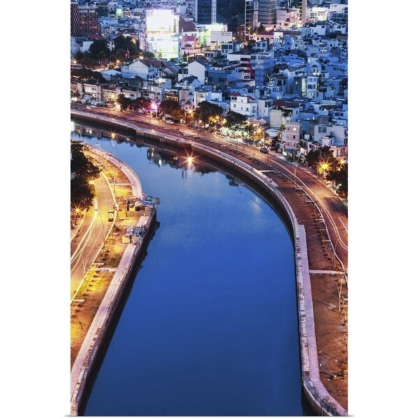 "A black canal in Saigon, Vietam" Poster Print