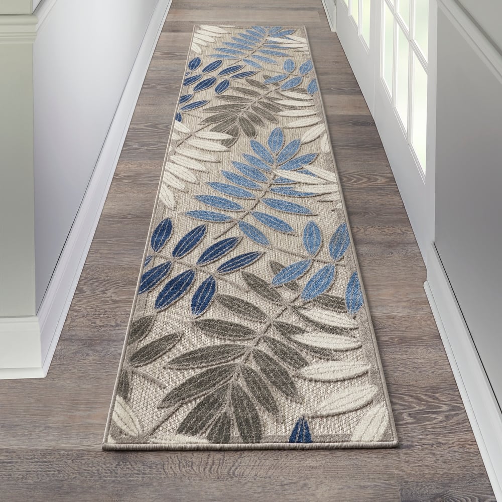 Nourison Aloha Leaf Print Vibrant Indoor/Outdoor Area Rug