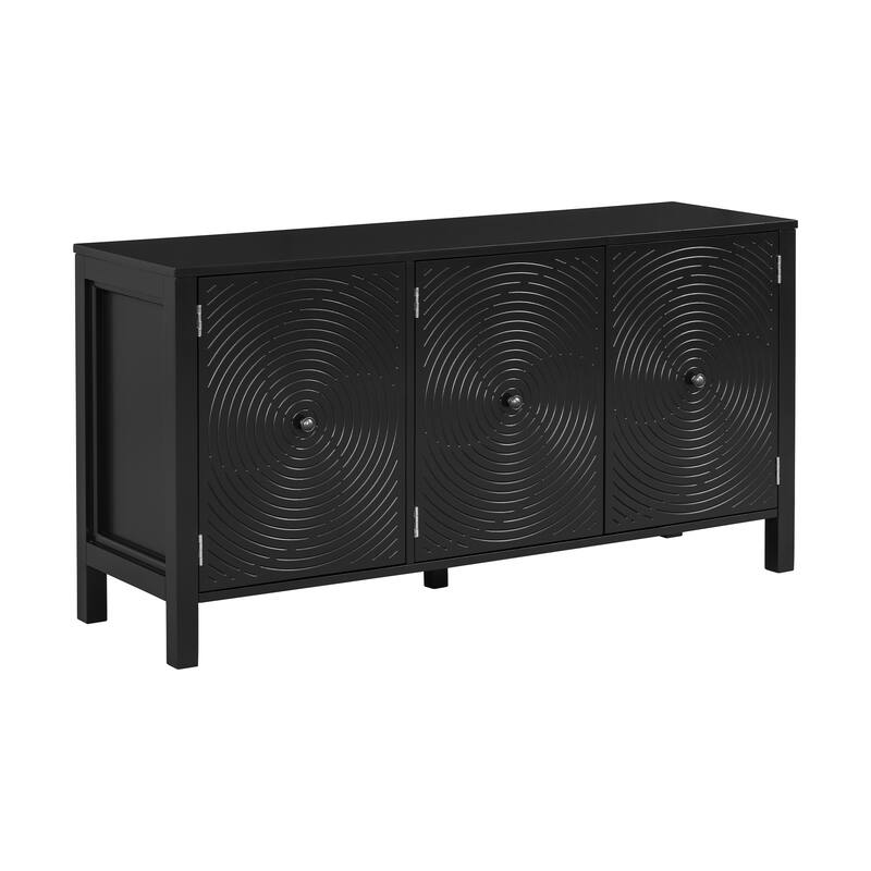 Sideboard with Unique Swirl Design and Ample Storage Capacity