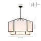 preview thumbnail 13 of 11, America Traditional 6-Light Two-layer Drum Fabric Pendant Chandelier - 28.1in