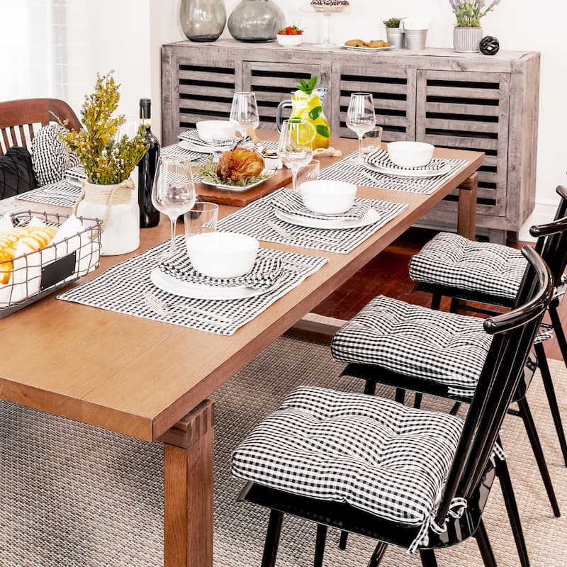 Lush Decor Gingham Check Yarn Dyed Table Runner, 13" x 72" - 13" x 72"