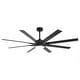 preview thumbnail 33 of 38, 65" Integrated LED White Dimmable Ceiling Fan with Light and Remote - 65" D x 65" W x 13.4" H