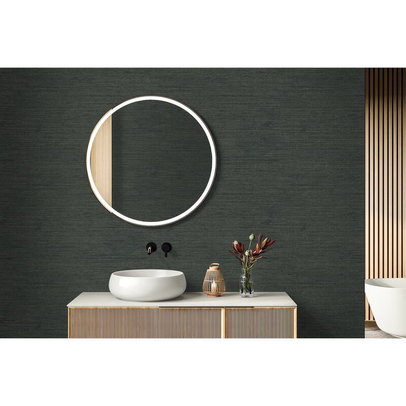 Seabrook Designs Threaded Embossed Vinyl Unpasted Wallpaper