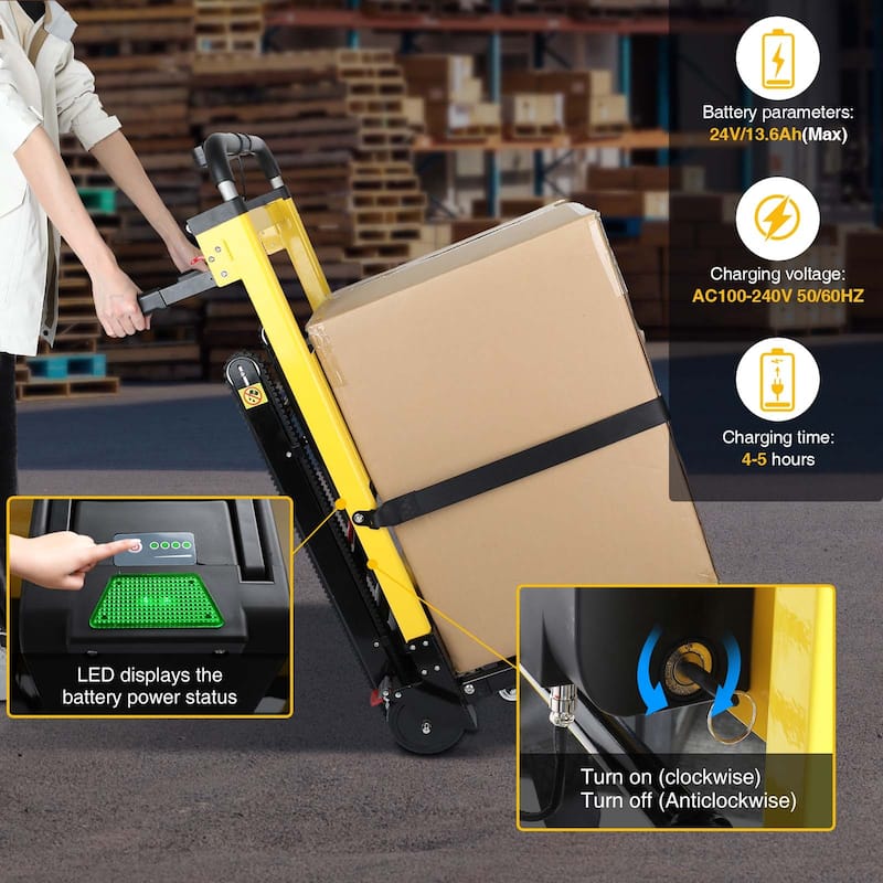 Electric Stair Climbing Dolly Electric Stair Climbing Hand Trucks 441-880lb Capacity