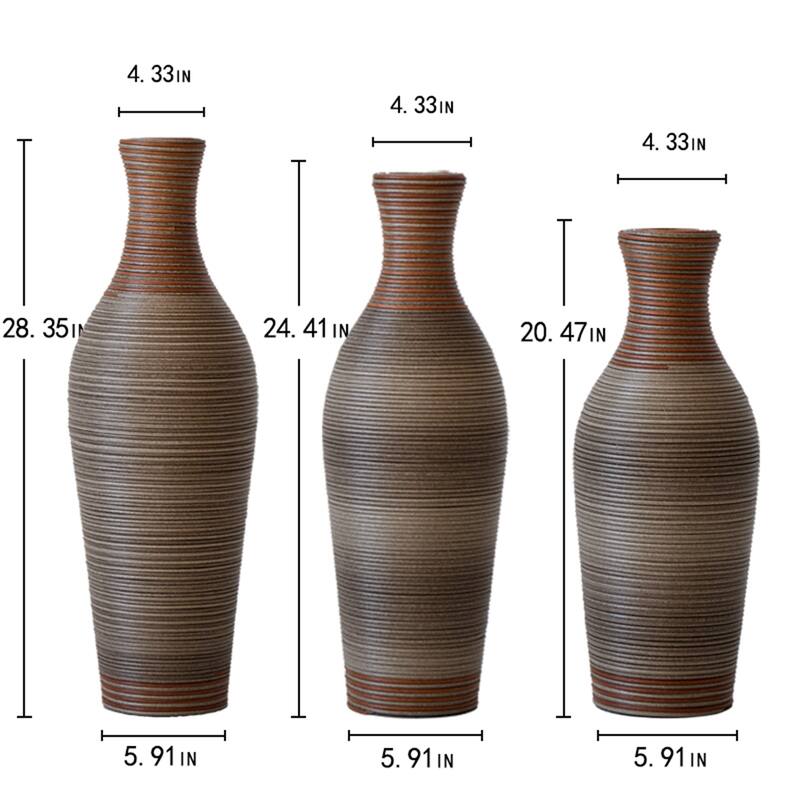 High Independent Decorative PVC Floor Vase (Set of 3)