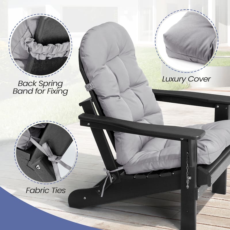 Adirondack Style Patio Outdoor Chair Cushion for Adirondack Chair or Lounge Rocking Chair - See picture