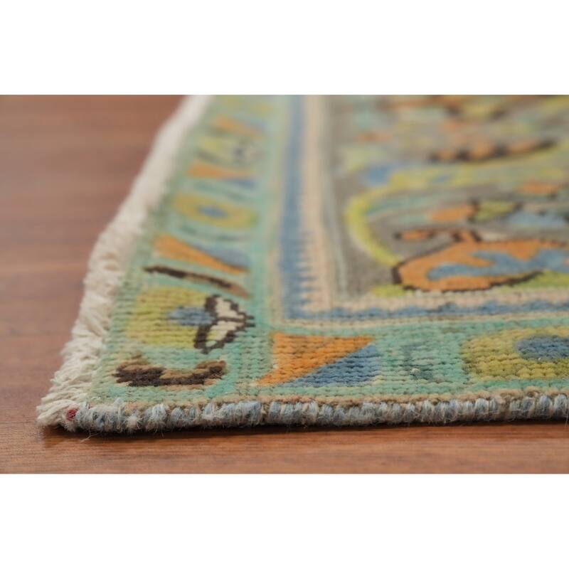 Hand Knotted Oriental 100% Wool Carpet Traditional Floral Oranges & Rust Tabriz Area Rug - 12' 10'' X 9' 10''