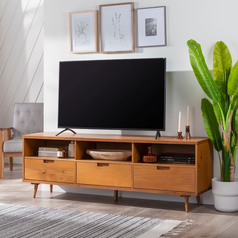 Middlebrook Alby 70-inch Mid-Century Solid Wood TV Stand