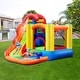 preview thumbnail 12 of 11, Inflatable Water Slide Bounce House with Pool and Cannon Without Blower - 9' x 10.5' x 7' (L x D x H)
