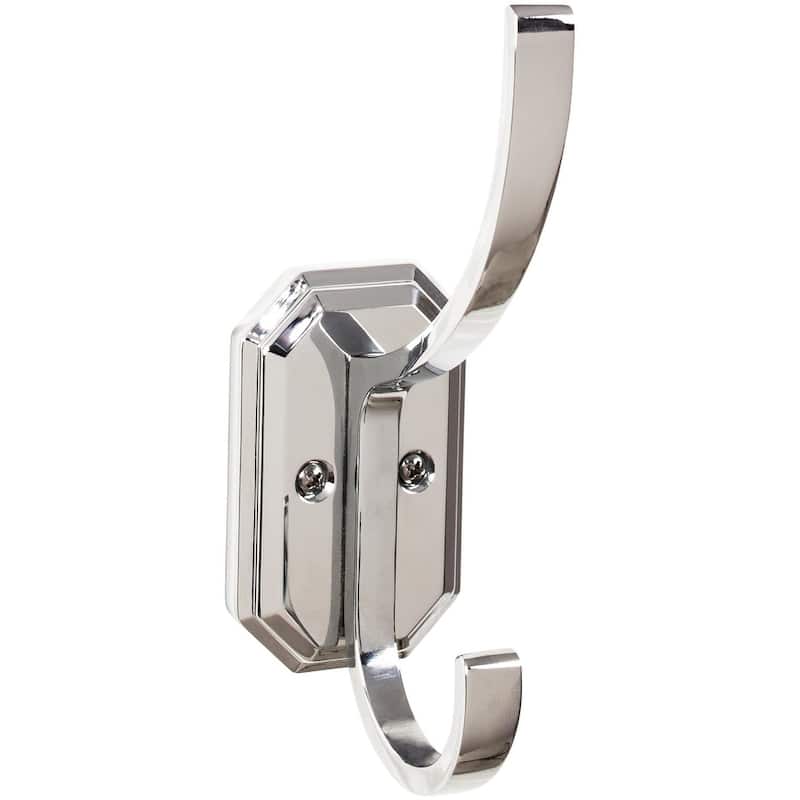Top Knobs Hooks Double Robe Hook - Polished Chrome