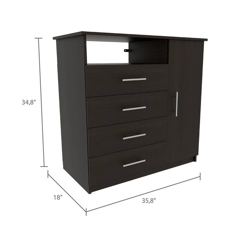 FM Furniture Carolina Dresser with 4 Drawers