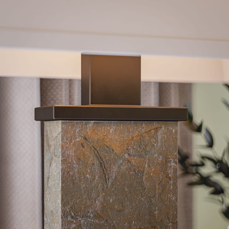 Kenroy Home Hanover Natural Slate Table Lamp - Black