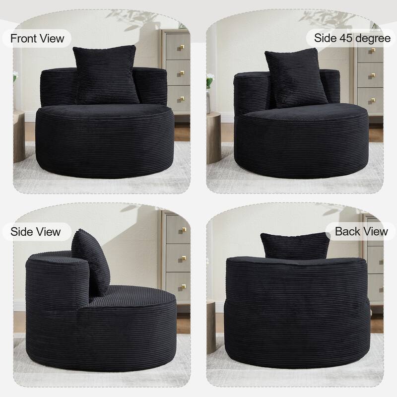 Plush Lounger Soft Sofa No Assembly Required