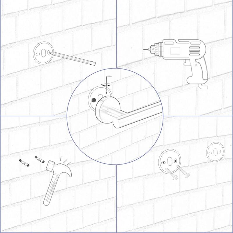 Interbath 3 Pieces Bathroom Hardware Accessories Set