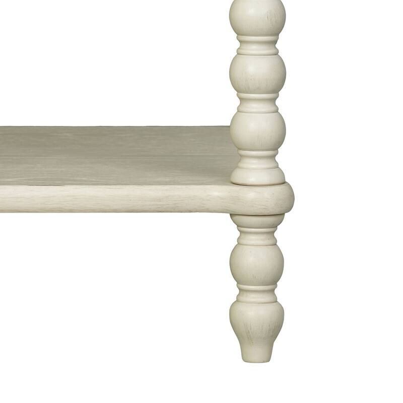 Large Nightstand with Drawer and Open Shelf Wide 32 Inch Bedside Table