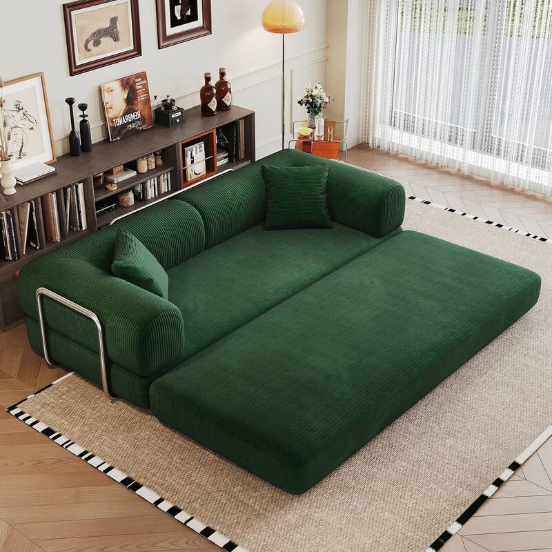 Compression Sofa,Convertible Floor Sofa Bed-with Pillow Back Support Armrest,Comfy Futon Couch Sleeper Bed
