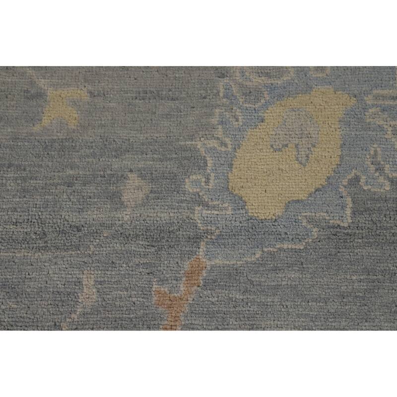 Hand Knotted Oriental 100% Wool Carpet Transitional All-Over Greys & Charcoal Oushak Area Rug - 11' 7'' X 8' 5''