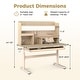 preview thumbnail 3 of 8, Gymax Kids Study Desk w/Tilt Desktop Retractable Book Stand & Pegboard