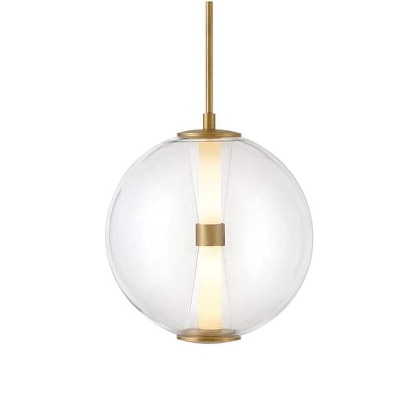 slide 2 of 9, Hinkley Lighting 33107 Elin 14" Wide LED Pendant Lacquered Brass