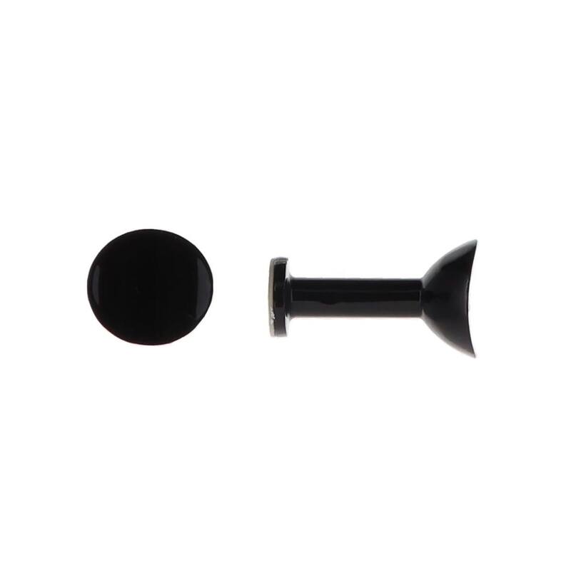 Curtain Tieback Hooks - Set of 2 Adhesive Hooks Holdbacks - Round - Black