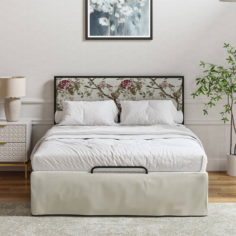 Oliver Modern Washable Slipcover Bed Upholstered Metal by HULALA HOME