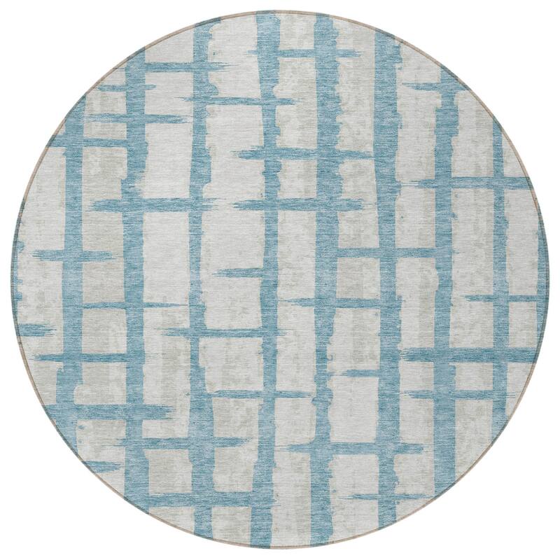HomeRoots Striped Transitional Rectangle Outdoor Rug