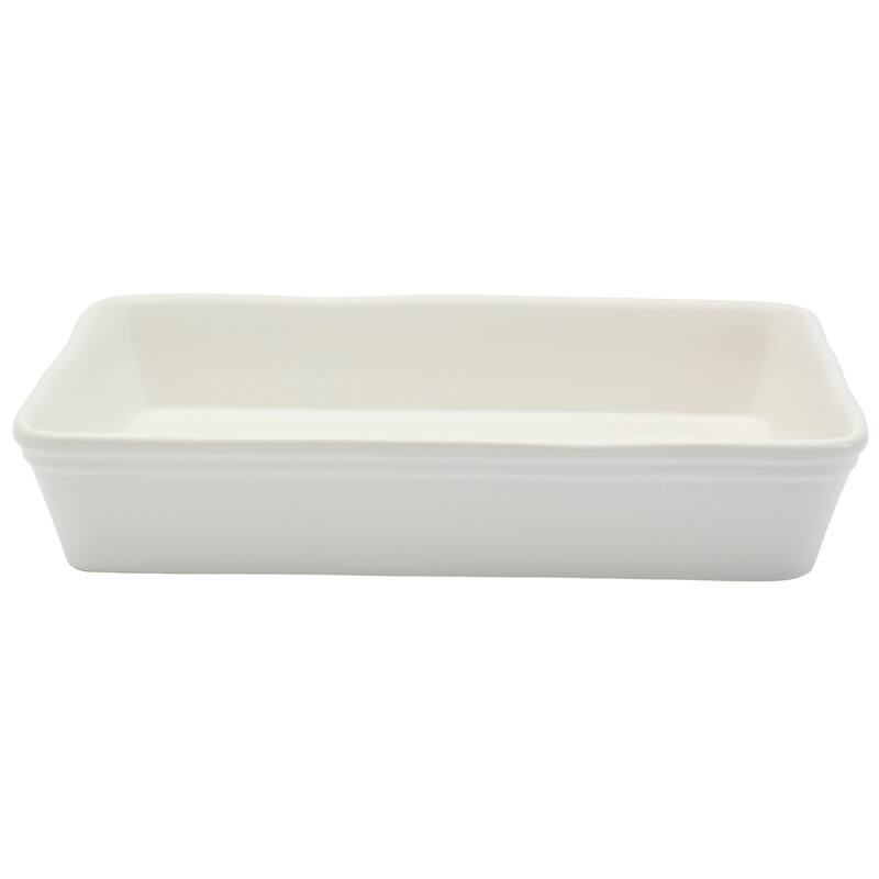 Bee & Willow White Stoneware 3Qt, 13" x 9" x 2.5" Rectangular Baker