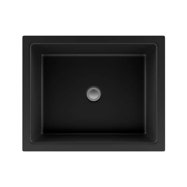 slide 2 of 6, Lexicon Platinum V330 Quartz Composite Rectangle Vanity Sink - Galaxy Black Black