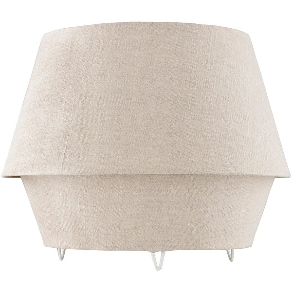 Mahala Ivory Linen Fabric Covered Table Lamp. Opens flyout.
