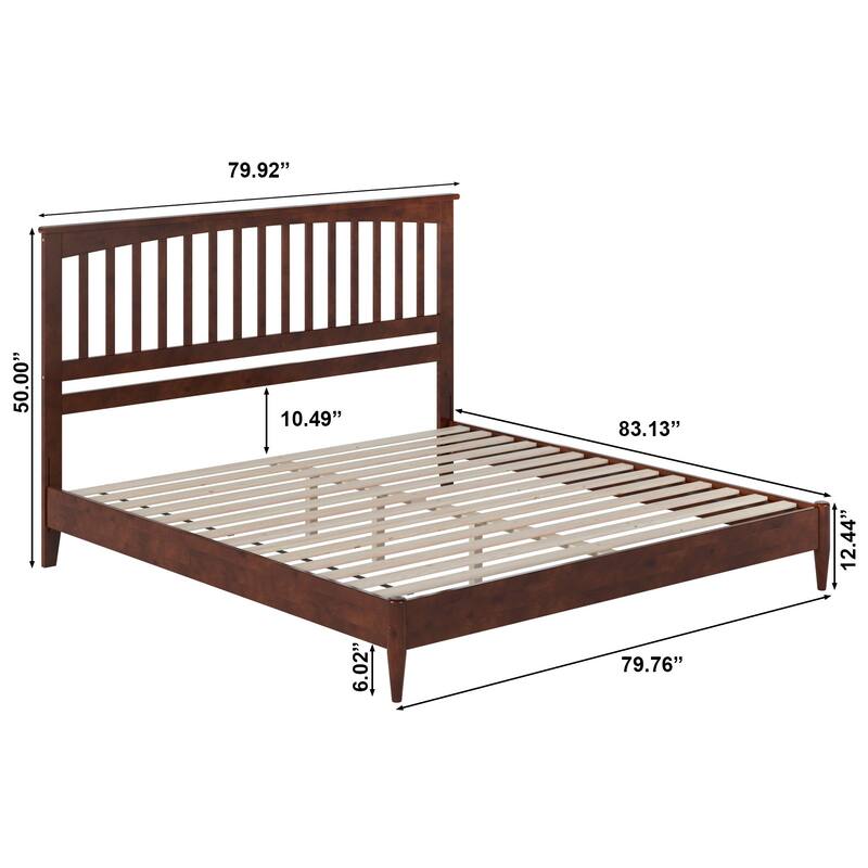 Becket Solid Wood Low Profile Platform Bed