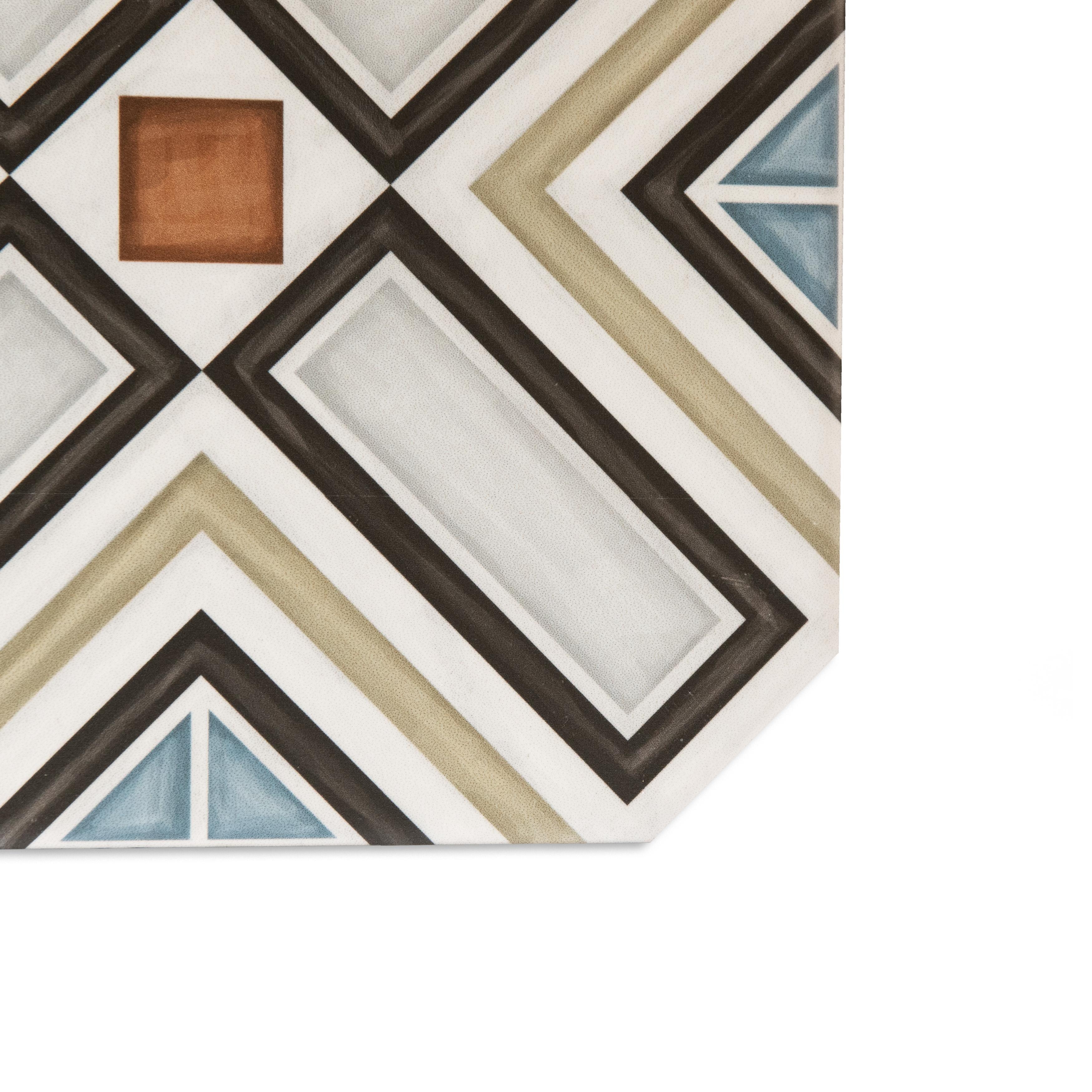 mardee rafanan マルデ Merola Tile Vaudeville Octagon Deco Ritter with Taco Marron