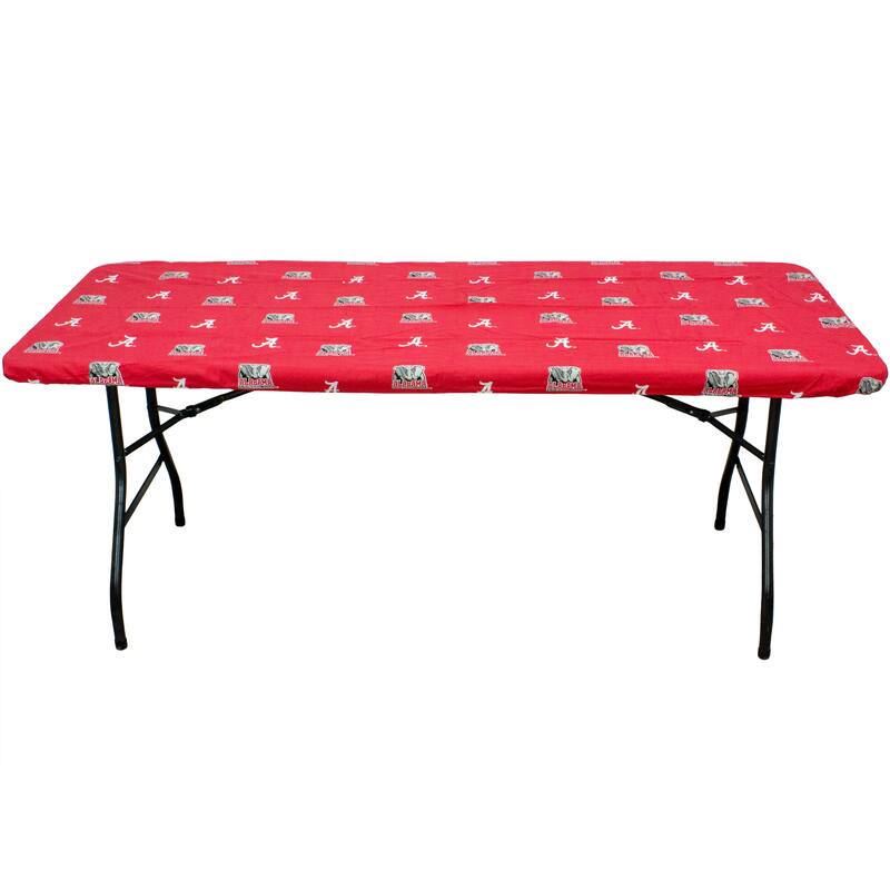 Alabama Crimson Tide Tailgate Fitted Tablecloth, 33" x 33", Card Table
