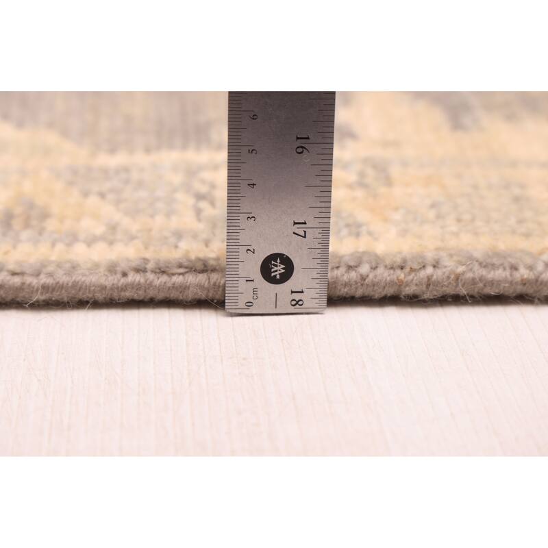 ECARPETGALLERY Hand-knotted Kavya Oushak Dark Grey Wool Rug - 6'0 x 8'10