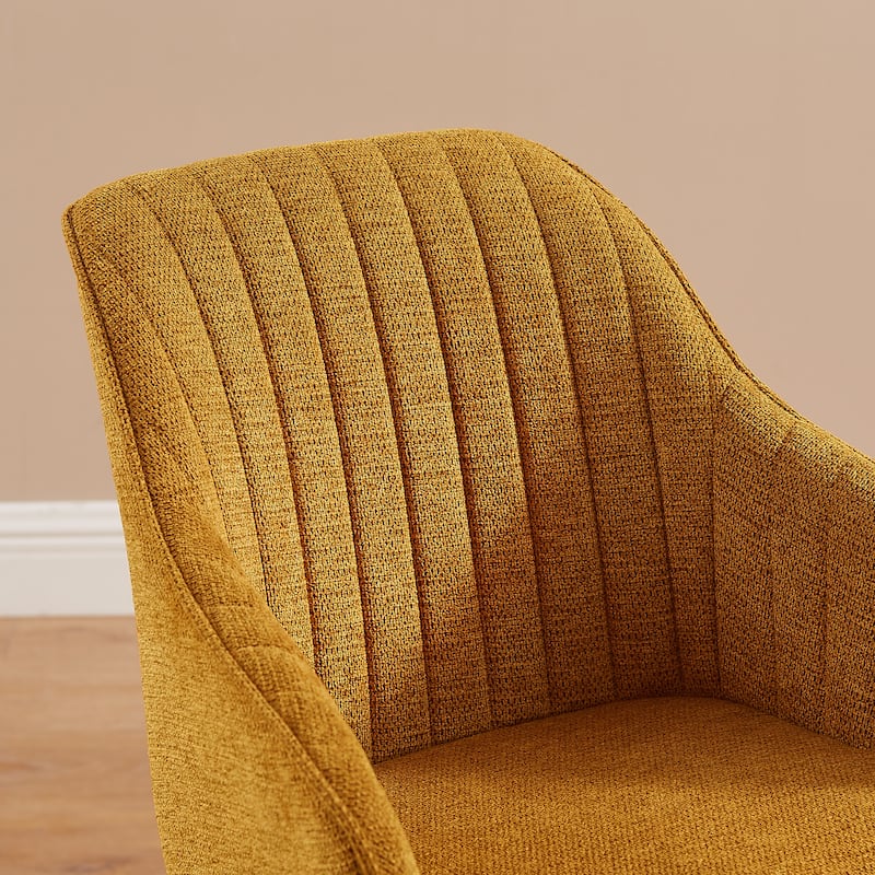 Art Leon Classical Swivel Office Accent Chair with Wood Legs