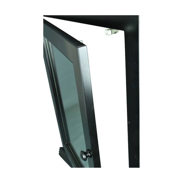 Shop Renovators Supply Mirrored Corner Black Wall Mount Medicine