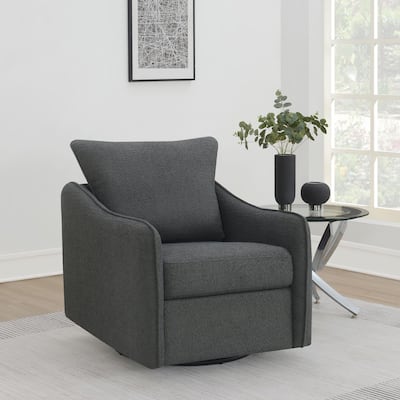 Nikko Upholstered Swivel Glider Chair with Loose Back