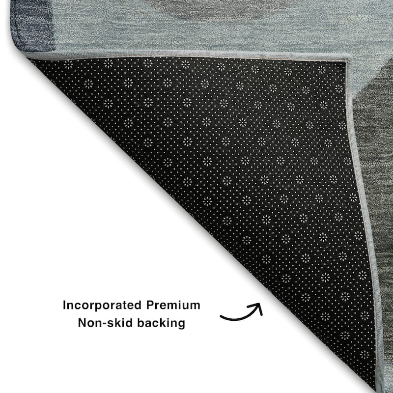 Premium Washable Super Soft Modern Bubbles Mayfield Rug