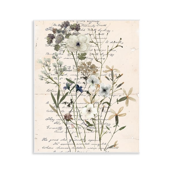 slide 2 of 7, Stupell Vintage Pressed Flowers Wall Plaque Art Design By Carol Robinson 11 x 14