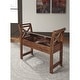preview thumbnail 8 of 9, Heron Ridge Casual Vintage Storage Accent Bench