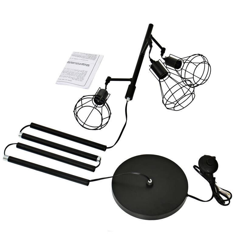 Farmhouse Industrial Floor Lamp Standing Tree Tall Lamp