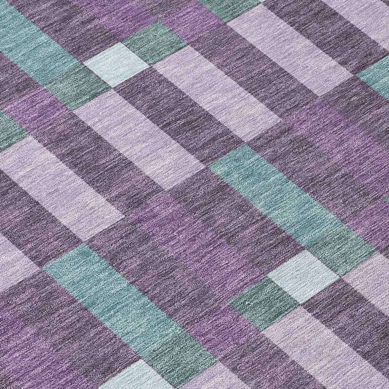 Machine Washable Indoor/ Outdoor Modern Chanute Chantille Rug