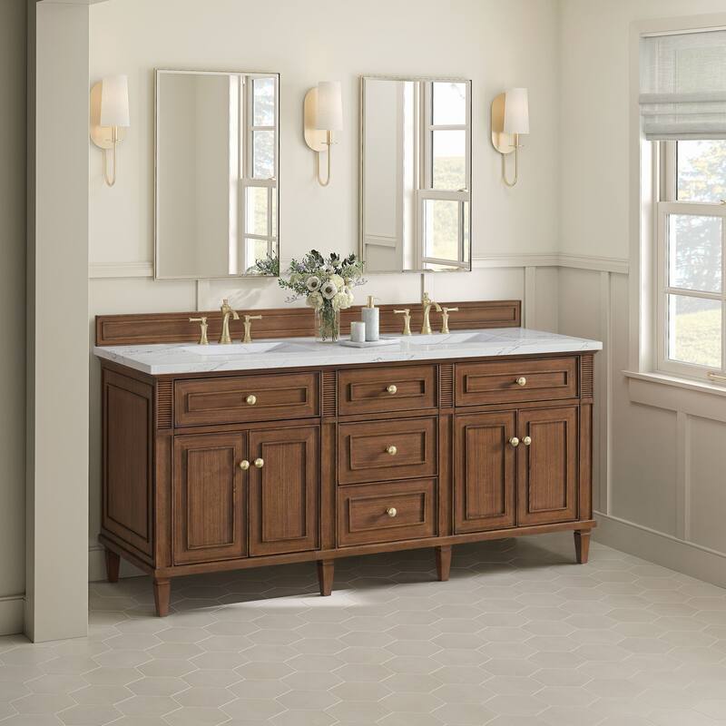 James Martin Vanities 424-V72-FENC Lorelai 72" Free Standing Double