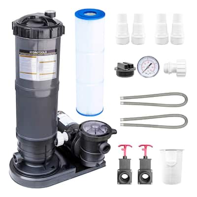 Swimline HYDROTOOLS 100 SqFt Cartridge Pool Filter System for Above Ground Pools - 53