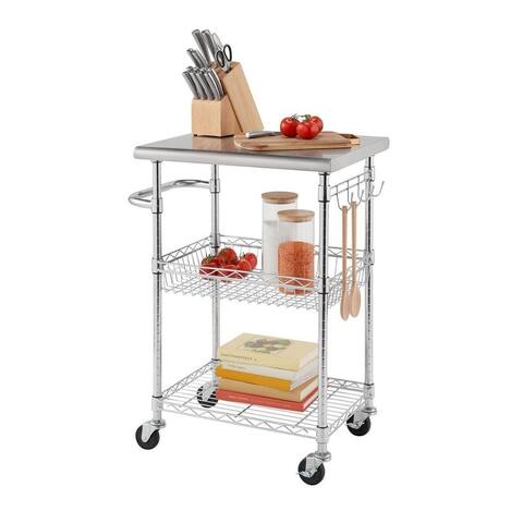 TRINITY EcoStorage® 24-inch Stainless Steel Kitchen Cart